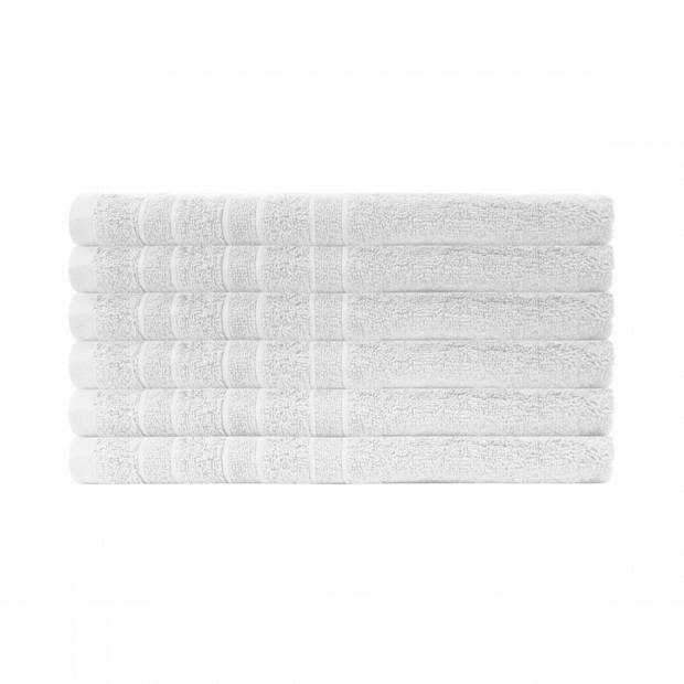 Pure4u Luxe Hotel Handdoek - Wit - 6 stuks - 50x100cm - 550 g/m2