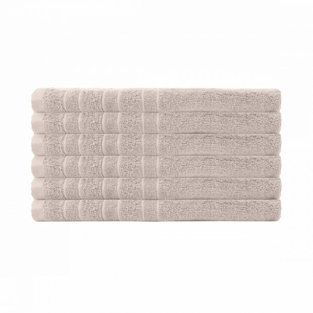 Pure4u Luxe Hotel Handdoek - Taupe - 6 stuks - 50x100cm - 550 g/m2