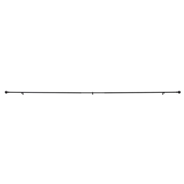 ACAZA Lange Gordijnroede - Uitschuifbare Gordijn Rail - Stang van 240-360 cm - Zwart