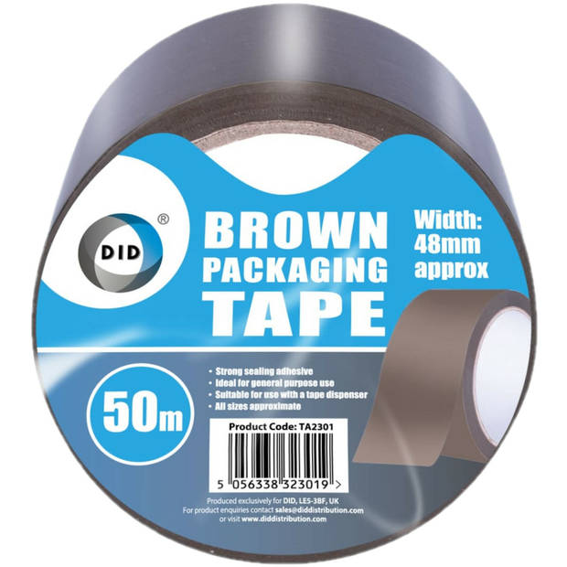 DID verpakkingstape bruin 3 stuks 50 meter x 48 mm - Tape (klussen)