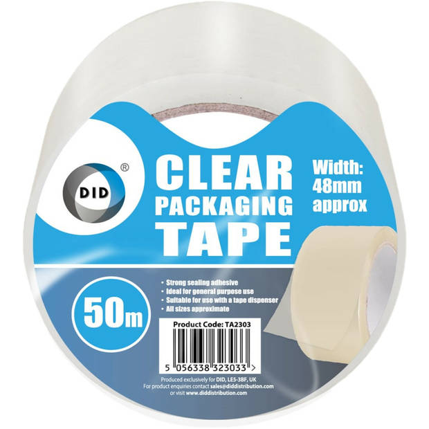 DID verpakkingstape transparant 2 stuks 50 meter - Tape (klussen)