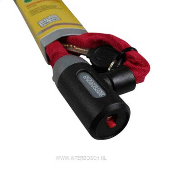 Stahlex Kettingslot Fietsslot/scooterslot/motorslot - rood - 5 X 1200 MM - Fietssloten