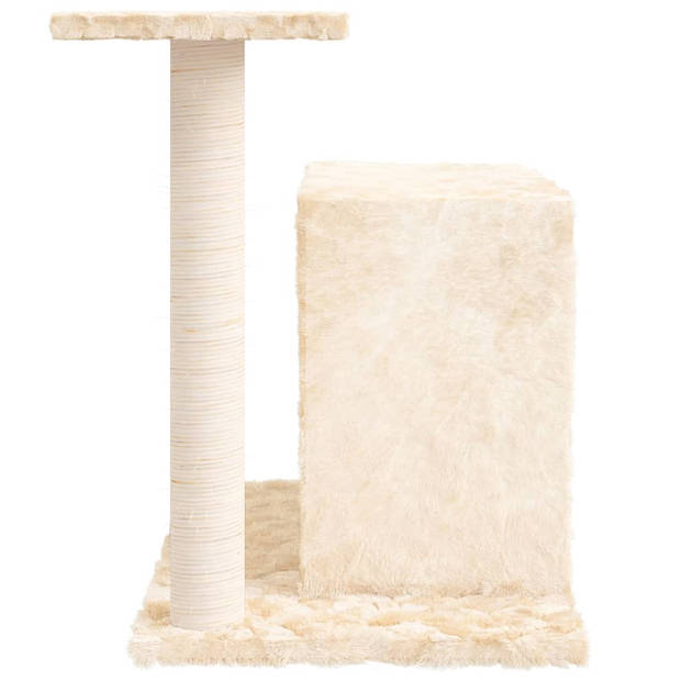 The Living Store Kattenboom - Comfortabel pluche - Duurzaam sisal - 66 x 40 x 51 cm