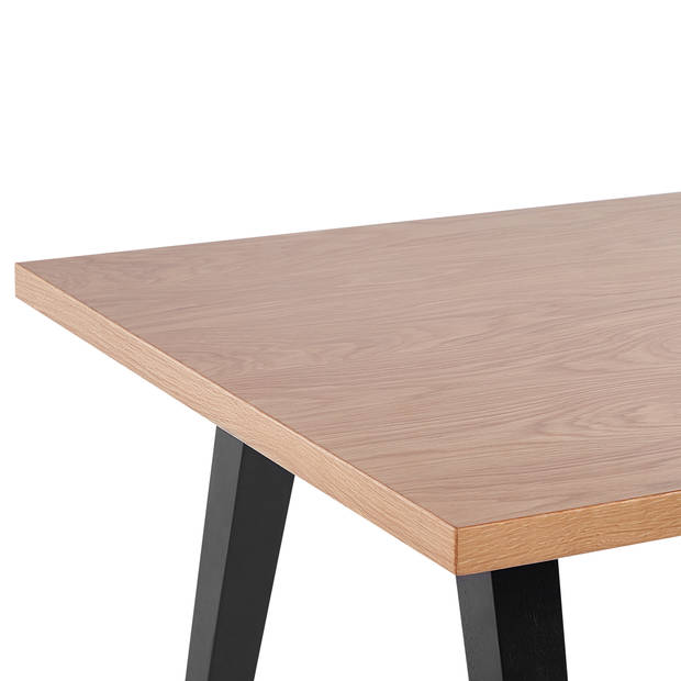 Beliani LENISTER - Eettafel-Lichte houtkleur-MDF