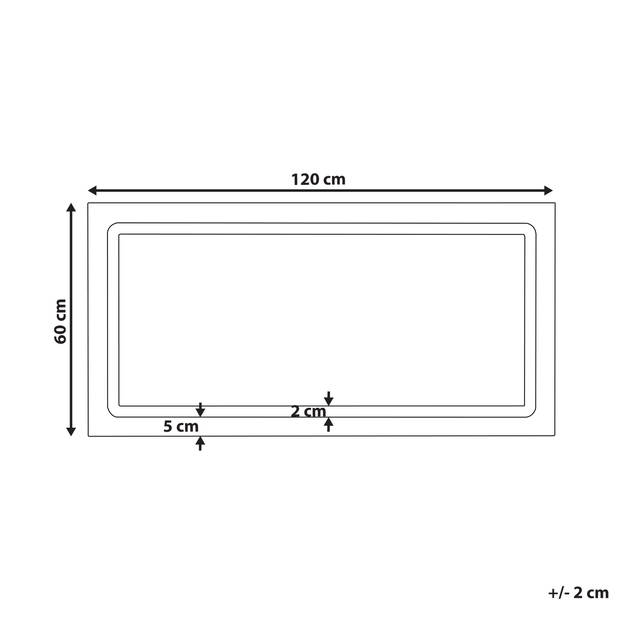 Beliani BENOUVILLE - Badkamerspiegel-Zilver-Aluminium