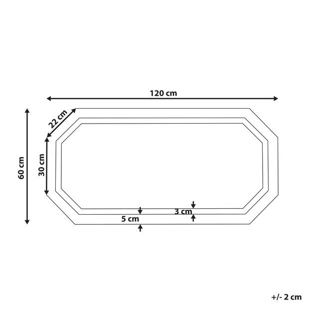 Beliani LOCMARIAQUER - Badkamerspiegel-Zilver-Synthetisch materiaal