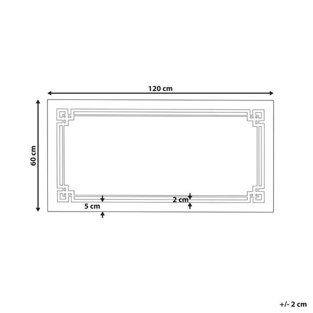 Beliani AVRANCHES - Badkamerspiegel-Zilver-Glas