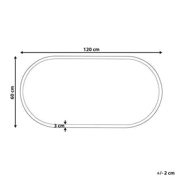 Beliani CHATEAUROUX - Badkamerspiegel-Zilver-Glas