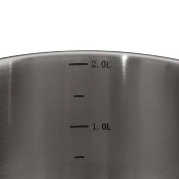 Steelpan/sauspan - Alle kookplaten geschikt - zilver - dia 18 cm - rvs - Steelpannen