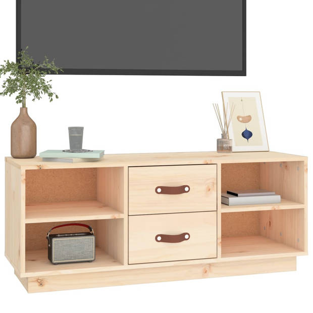 vidaXL Tv-meubel 100x34x40 cm massief grenenhout