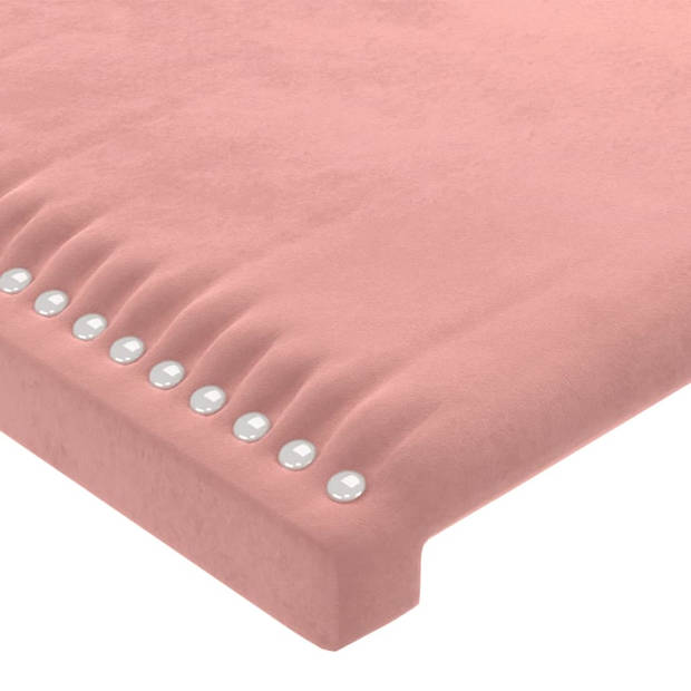 vidaXL Hoofdborden 4 st 100x5x78/88 cm fluweel roze