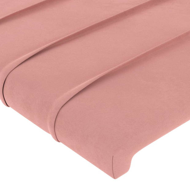 vidaXL Hoofdborden 4 st 80x5x78/88 cm fluweel roze