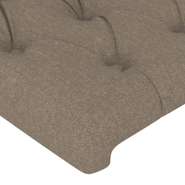 vidaXL Hoofdborden 2 st 100x7x78/88 cm stof taupe