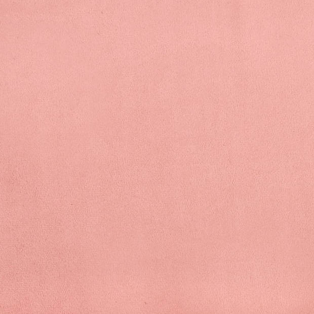 vidaXL Hoofdbord met randen 93x23x118/128 cm fluweel roze
