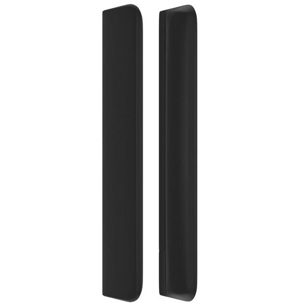 vidaXL Hoofdbord met randen 103x16x118/128 cm kunstleer zwart