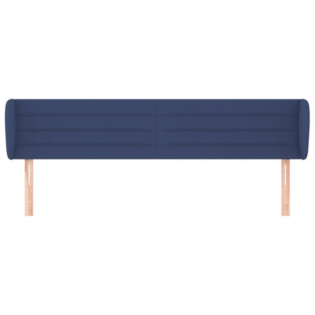 vidaXL Hoofdbord met randen 203x23x78/88 cm stof blauw