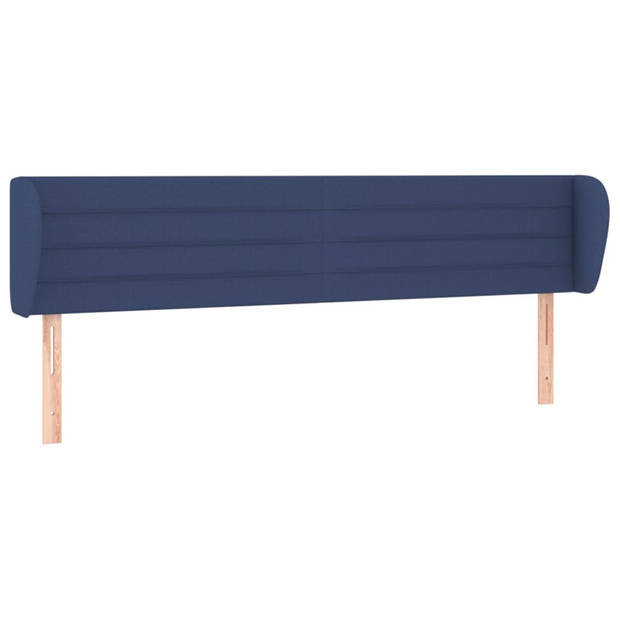 vidaXL Hoofdbord met randen 203x23x78/88 cm stof blauw