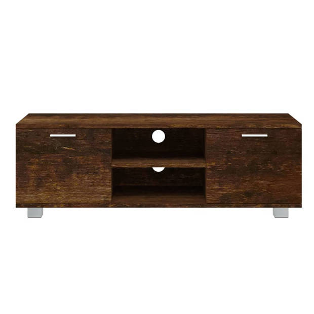 The Living Store TV-meubel - Modern - TV-kast - 120 x 40.5 x 35 cm - Gerookt eiken