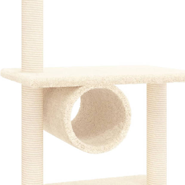 vidaXL Kattenmeubel met sisal krabpalen 279 cm crèmekleurig