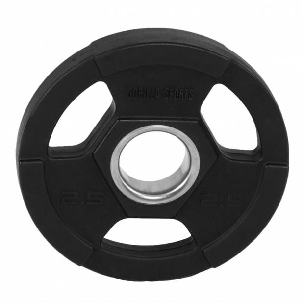 Gorilla Sports Olympische Halterschijf 2,5 kg - Gripper Kunststof - Professioneel 50/51 mm