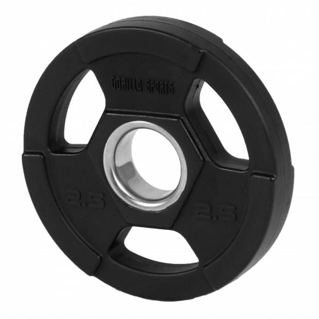 Gorilla Sports Olympische Halterschijf 2,5 kg - Gripper Kunststof - Professioneel 50/51 mm