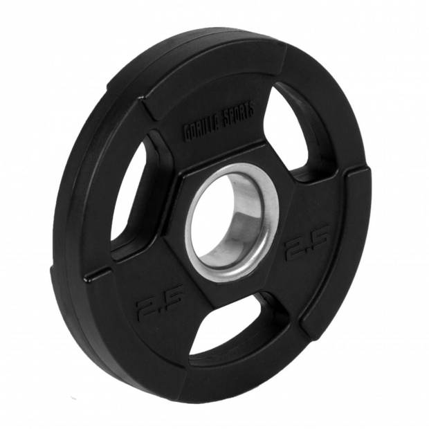 Gorilla Sports Olympische Halterschijf 2,5 kg - Gripper Kunststof - Professioneel 50/51 mm