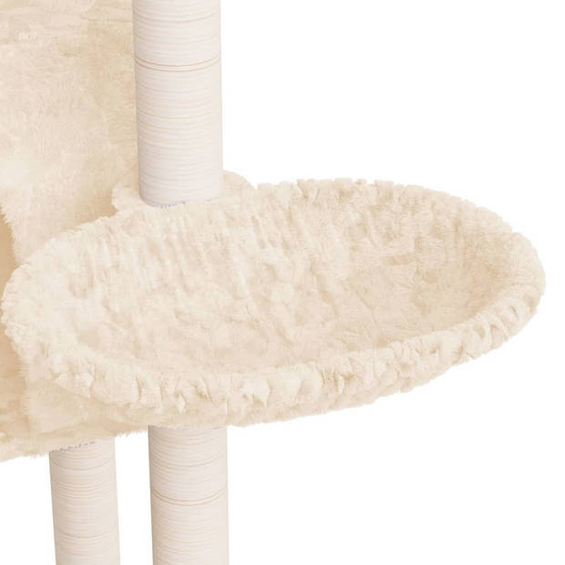 vidaXL Kattenmeubel met sisal krabpalen 108,5 cm crèmekleurig