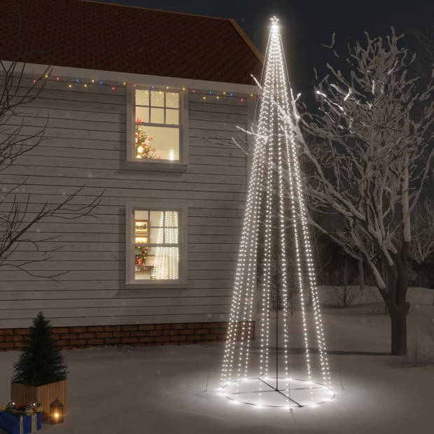 The Living Store LED-Kerstboom - 230 x 800 cm - Koudwit - 1.134 LEDs - 8 functies