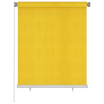 vidaXL Rolgordijn voor buiten 120x140 cm HDPE geel