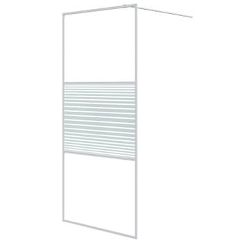 vidaXL Inloopdouchewand 90x195 cm transparant ESG-glas wit