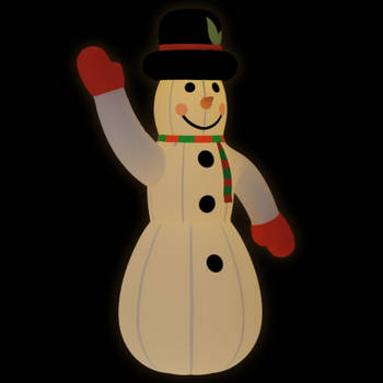 VidaXL Sneeuwpop met LED's opblaasbaar 455 cm