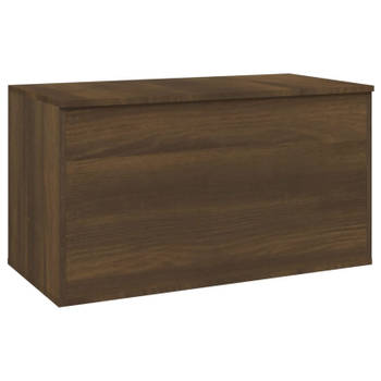 vidaXL Opbergkist 84x42x46 cm bewerkt hout bruin eikenkleur