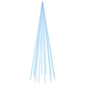 vidaXL Vlaggenmast kerstboom 732 LED's blauw 500 cm