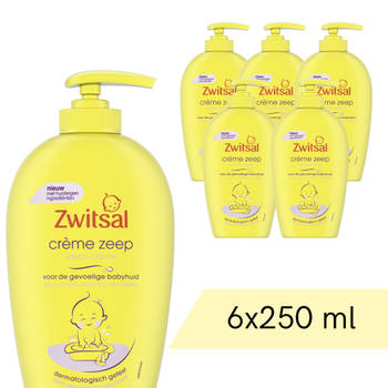 Voordeelverpakking: 6x Zwitsal Zeep Creme - Pompje - 250 ml
