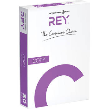 Rey Copy printpapier ft A4, 80 g, pak van 500 vel 5 stuks