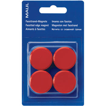 MAUL magneet Solid 38mm trekkracht 2.5kg blister 2 rood 12 stuks