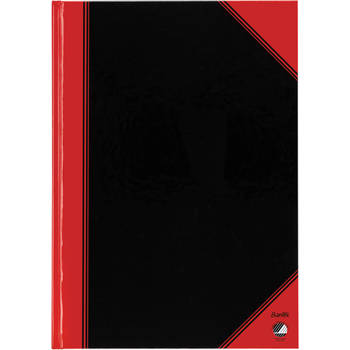Bantex notitieboekje, ft A4, 192 bladzijden, gelijnd, rood en zwart 6 stuks