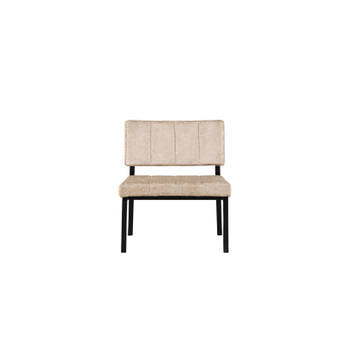 Monett fauteuil velours beige.