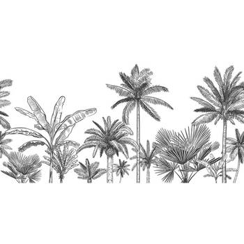 Inductiebeschermer - Tropische Bomen - 65x55 cm
