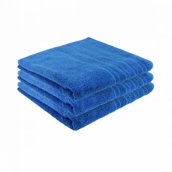 Pure4u Luxe Hotel Handdoek - Jeans blauw - 3 stuks - 70x140cm - 550 g/m2