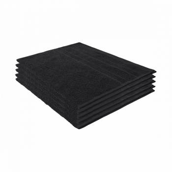 Pure4u Luxe Hotel Gastendoek - Zwart - 5 stuks - 30x50cm - 550 g/m2