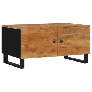 vidaXL Salontafel 80x50x40 cm massief acaciahout en bewerkt hout