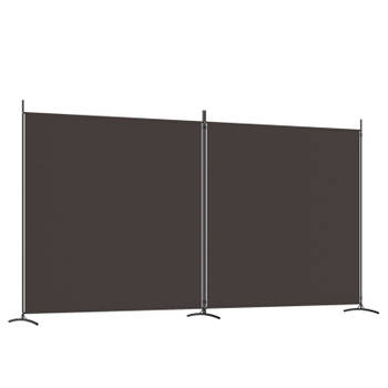 vidaXL Kamerscherm met 2 panelen 348x180 cm stof bruin