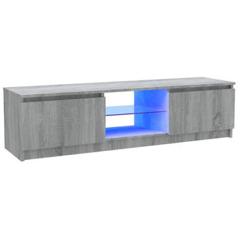 vidaXL Tv-meubel met LED-verlichting 120x30x35,5 cm grijs sonoma eiken