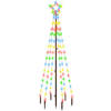 vidaXL Kerstboom met grondpin 108 LED's meerkleurig 180 cm