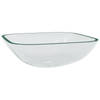 vidaXL Wasbak 42x42x14 cm glas transparant