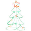 vidaXL Kerstfiguur boom met 144 LED's 88x56 cm