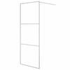 vidaXL Inloopdouchewand 80x195 cm transparant ESG-glas zilverkleurig