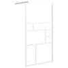 vidaXL Inloopdouchewand 100x195 cm ESG-glas wit