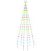 vidaXL Vlaggenmast kerstboom 108 LED's meerkleurig 180 cm